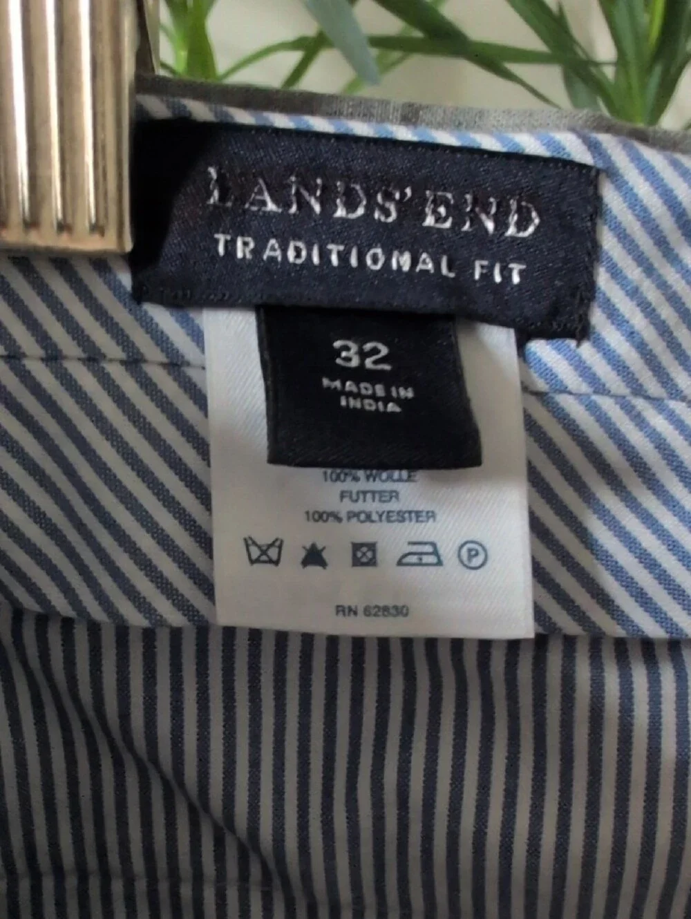 NWOT Lands' End Men's Gray Wool Dress Pants